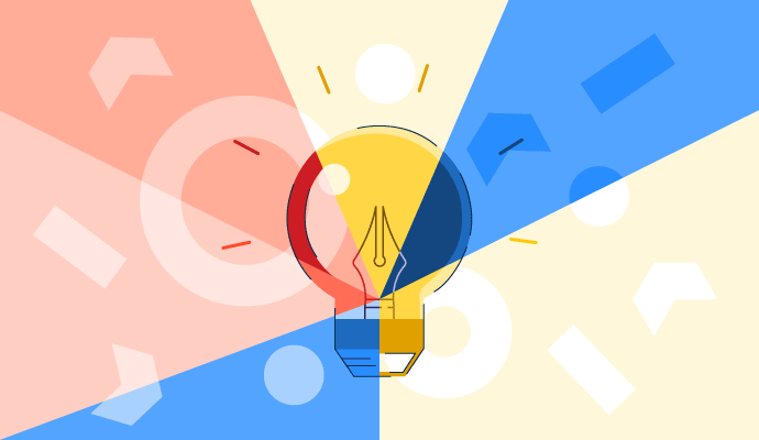 Image containing bright lightbulb for ideas/design